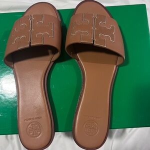 Tory Burch Tan Slide Sandals